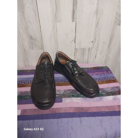 Ecco Moc Toe Brown Leather Shoes Comfortable, Men's 47 (13-13.5) - Picture 8 of 9